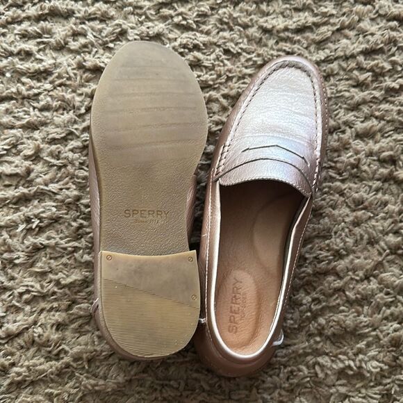 Sperry | Top Sider Rose Gold Seaport Slip On Penny Loafers | 9 - Picture 9 of 10